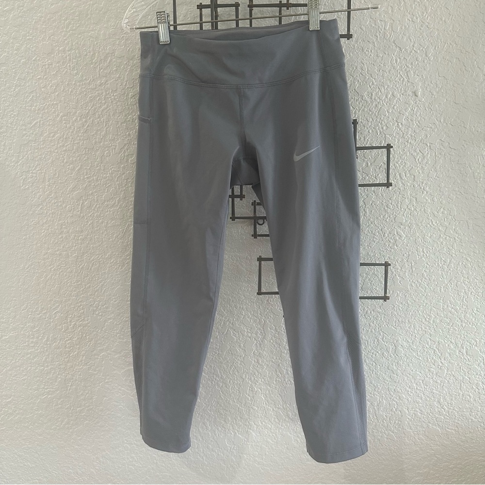 Nike Gray Workout Leggings Dry Fit XS
